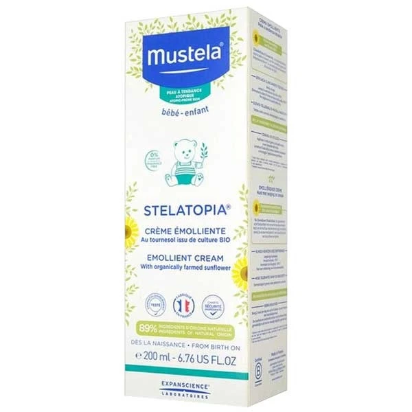 Mustela Stelatopia, balsam emolient, od urodzenia, skóra atopowa, 200 ml