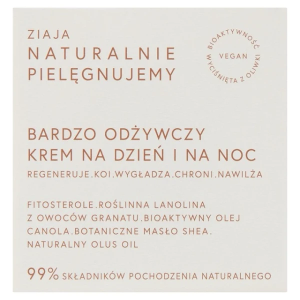 Ziaja Naturalnie Pielęgnujemy, bardzo odżywczy krem na dzień i na noc, 50 ml