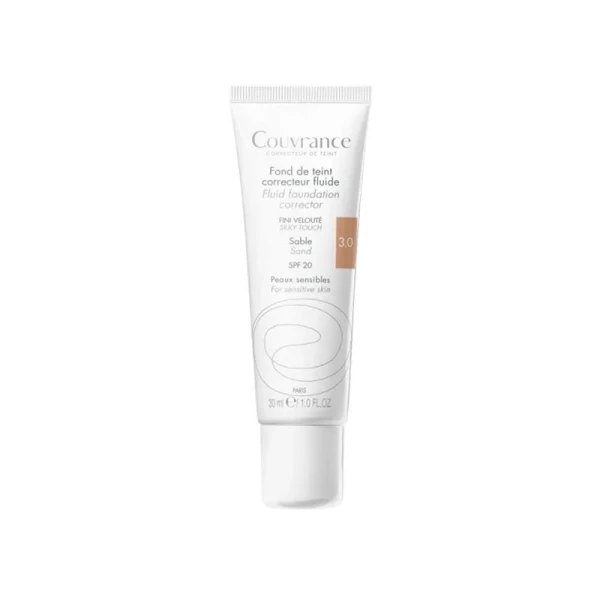 Avene Couvrance Fluid korygujący 3.0 Sand, SPF 20, 30 ml