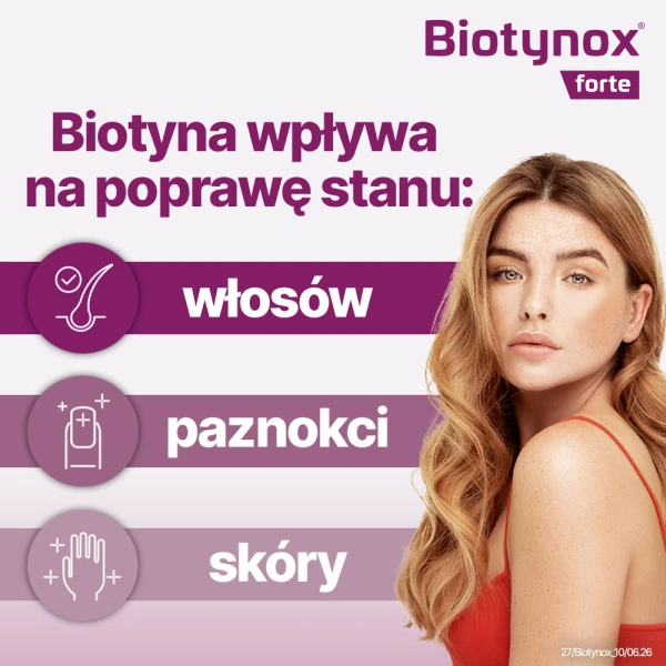Biotynox Forte 10 mg, na wypadanie włosów, 30 tabletek