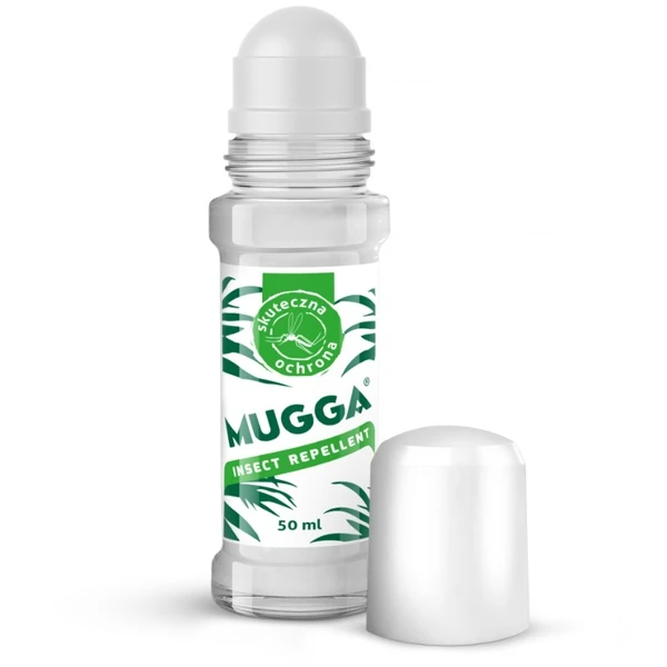 Mugga Insect Repellent, preparat na komary i kleszcze, roll-on, DEET 20%, 50 ml