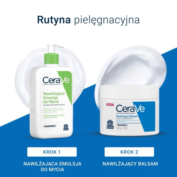 CeraVe, balsam nawilżający do twarzy i ciała z ceramidami, skóra sucha i bardzo sucha, 454 g