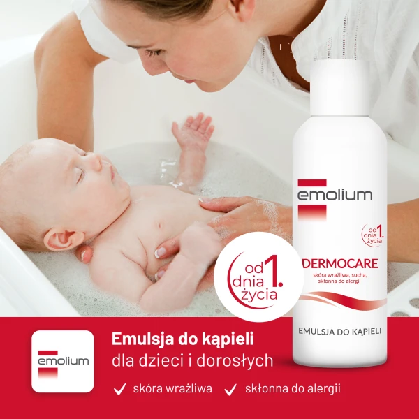 Emolium Dermocare, emulsja do kąpieli, od 1 dnia życia, 400 ml