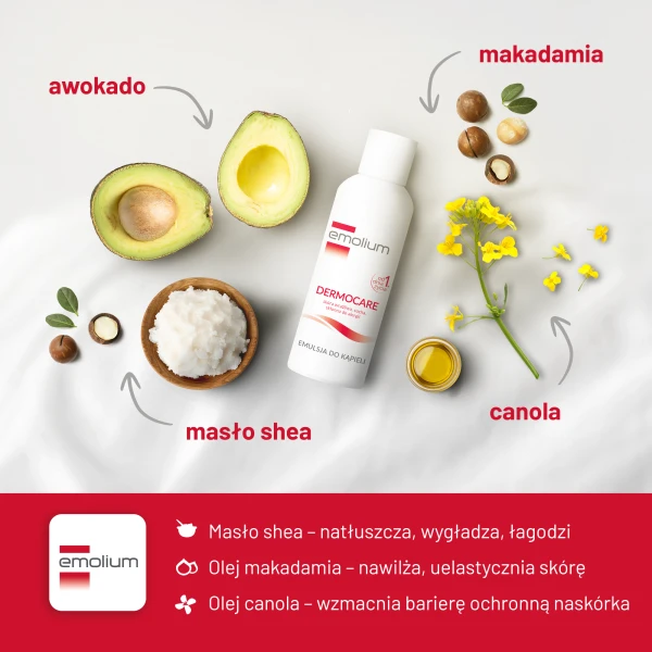 Emolium Dermocare, emulsja do kąpieli, od 1 dnia życia, 400 ml