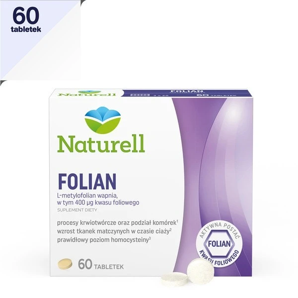 naturell-folian-kwas-foliowy-400-µg-60-tabletek