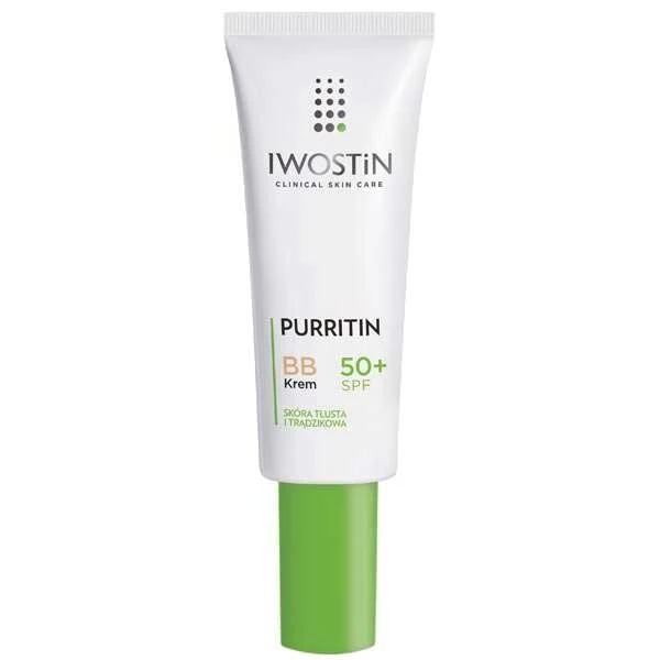 Iwostin Purritin, krem BB, skóra tłusta i trądzikowa, SPF 50+, 30 ml