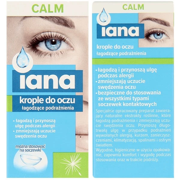 Iana Calm, krople do oczu łagodzące podrażnienia, 10 ml