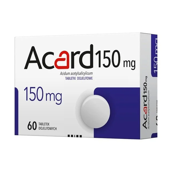 Acard 150 mg, 60 tabletek dojelitowych