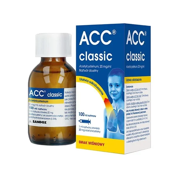 ACC Classic 20 mg/ml, roztwór doustny, smak wiśniowy, 100 ml