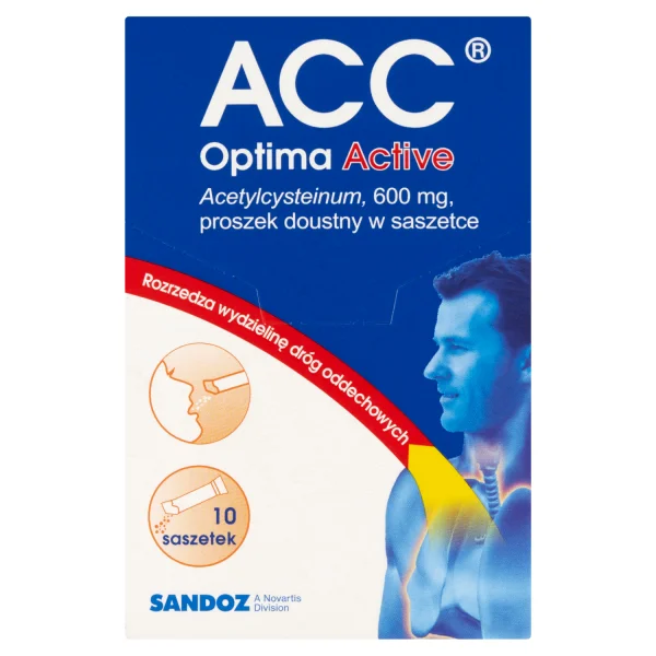 ACC Optima Active 600 mg, proszek doustny w saszetce, 10 sztuk