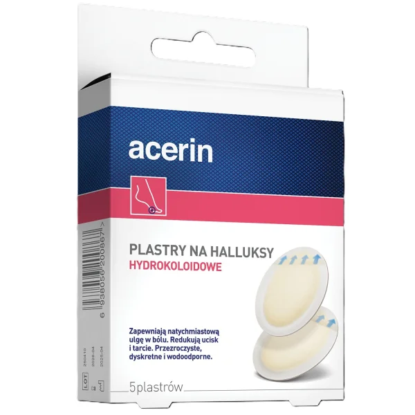 Acerin, plastry na halluksy, 5 sztuk