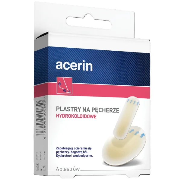 Acerin, plastry na pęcherze, 6 sztuk