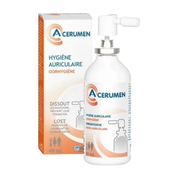 A-Cerumen, preparat do higieny uszu dla dzieci powyżej 6 miesiąca i dorosłych, spray, 40 ml