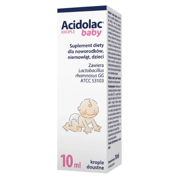 Acidolac Baby, krople doustne dla noworodków, niemowląt i dzieci, 10 ml