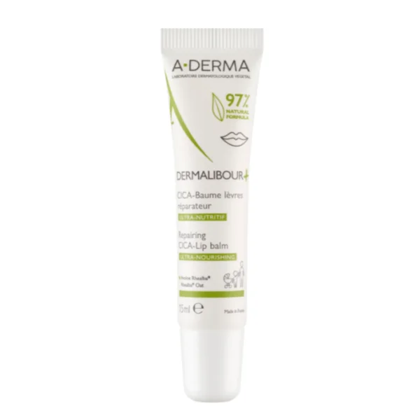 A-Derma Dermalibour+ Cica, regenerujący balsam do ust, 15 ml
