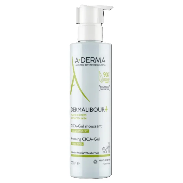 A-Derma Dermalibour+ Cica, żel do mycia skóry podrażnionej, 200 ml