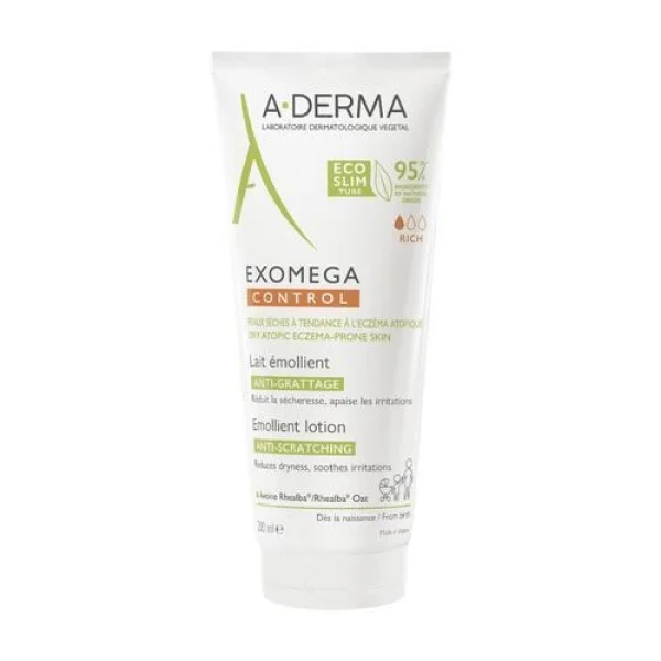 A-Derma Exomega Control mleczko emolient, do swędzącej skóry, 200 ml