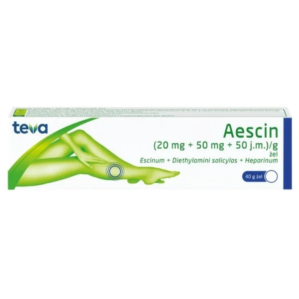 Aescin (20 mg + 50 mg + 50 j.m.)/g, żel, 40 g