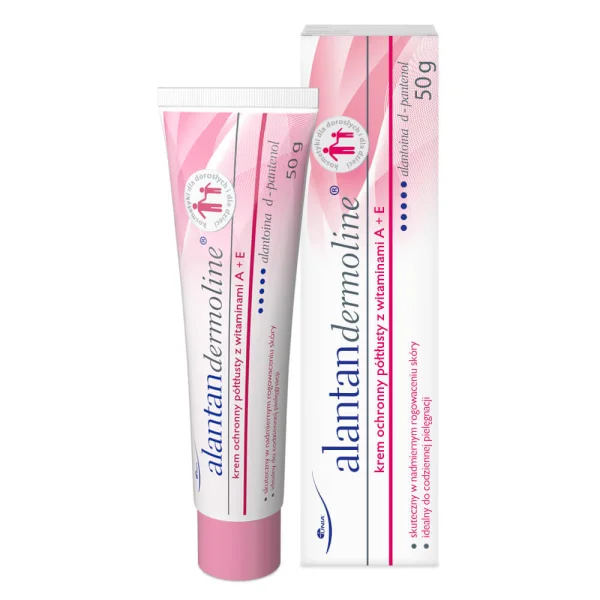 Alantan Dermoline, krem ochronny półtłusty z witaminami A + E, 50 g