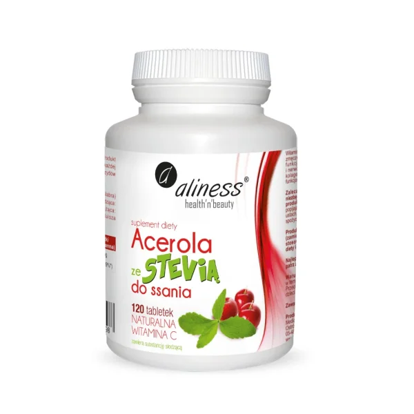 Aliness Acerola ze Stevią do ssania ,120 tabletek