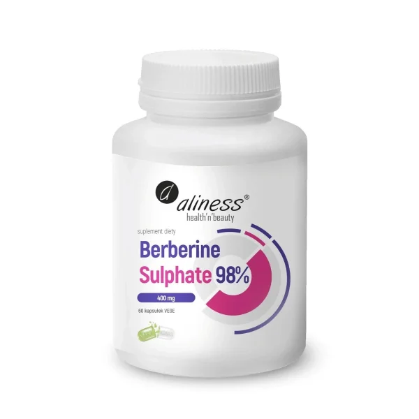 Aliness Berberine Sulphate 400 mg, siarczan berberyny, 60 kapsułek
