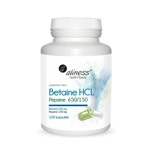Aliness Betaina HCL Pepsine, 100 kapsułek