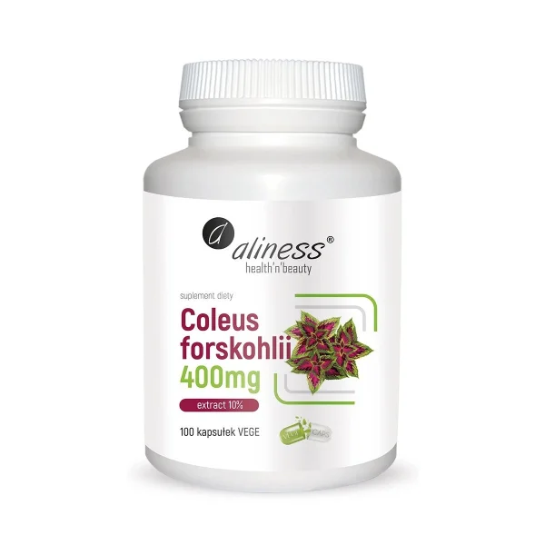Aliness Coleus forskohlii 400 mg, pokrzywa indyjska, 100 kapsułek