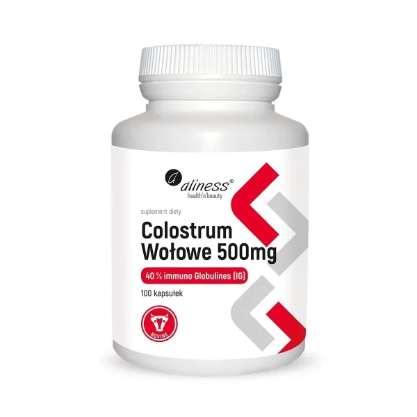 Aliness Colostrum Wołowe 500 mg, 100 kapsułek