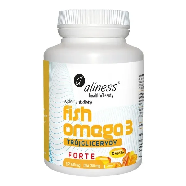 Aliness Fish Omega 3 Forte Trójglicerydy, kapsułki miękkie, 60 sztuk