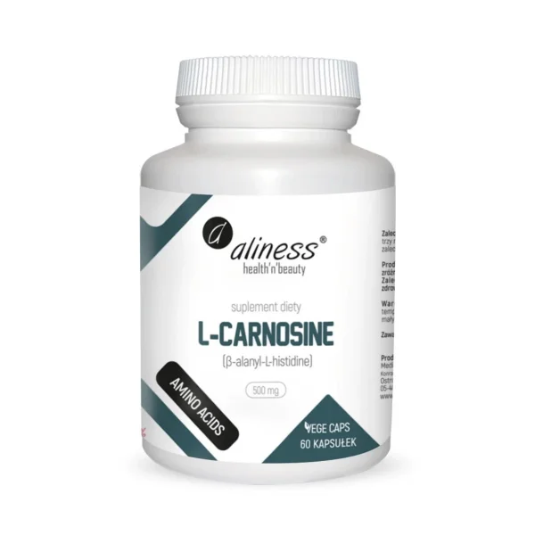 Aliness L-Carnosine, L-karnozyna 500 mg, 60 kapsułek