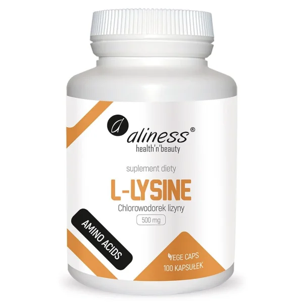 Aliness L-Lysine, L-lizyna 500 mg, 100 kapsułek