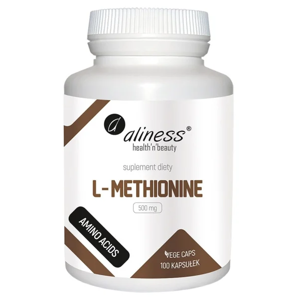 Aliness L-Methionine, L-metionina 500 mg, 100 kapsułek