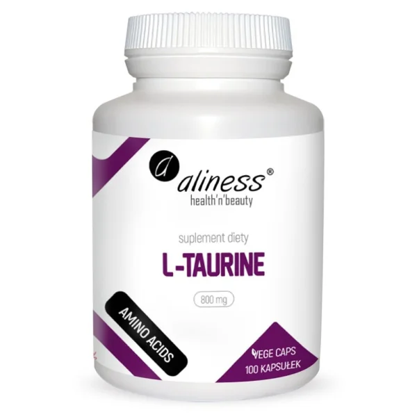 Aliness L-Taurine, L-tauryna 800 mg, 100 kapsułek
