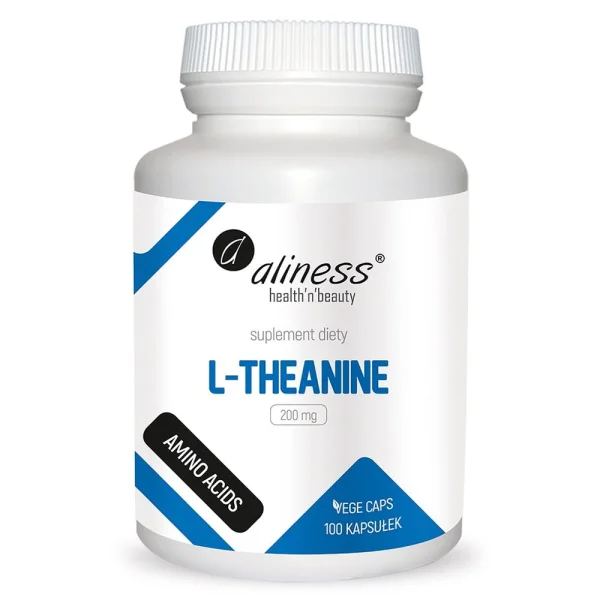 Aliness L-Theanine, L-teanina 200 mg, 100 kapsułek