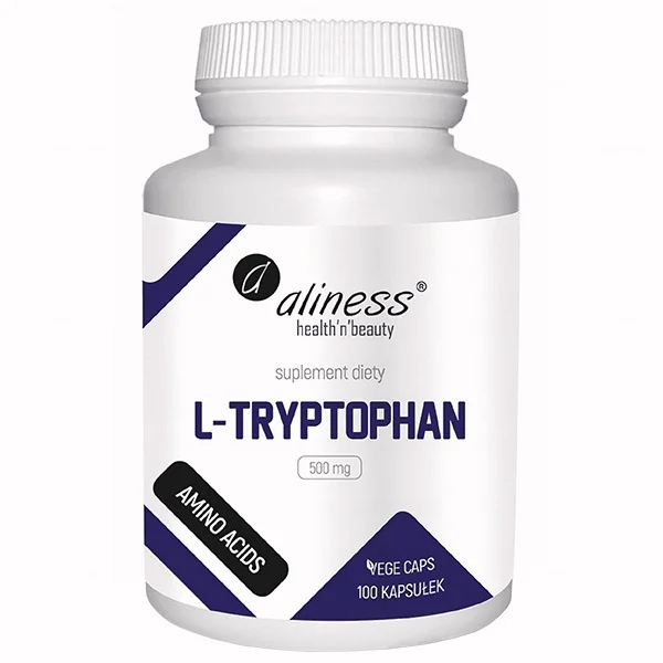 Aliness L-Tryptophan, L-tryptofan 500 mg, 100 kapsułek