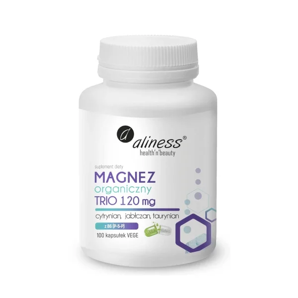 Aliness Magnez Organiczny Trio 120 mg, 100 kapsułek