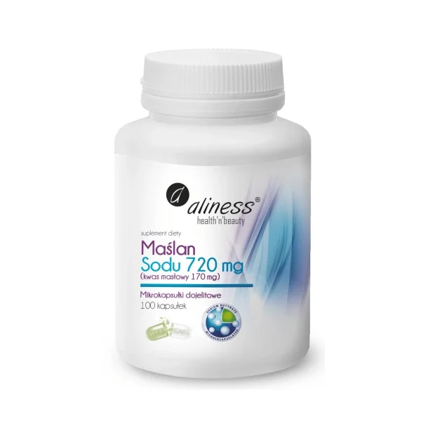 Aliness Maślan Sodu 720 mg, 100 kapsułek
