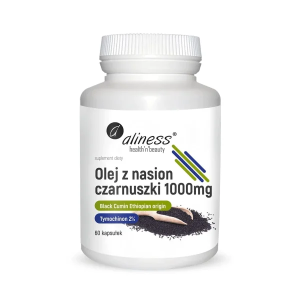 Aliness Olej z nasion czarnuszki  1000 mg, 60 kapsułek
