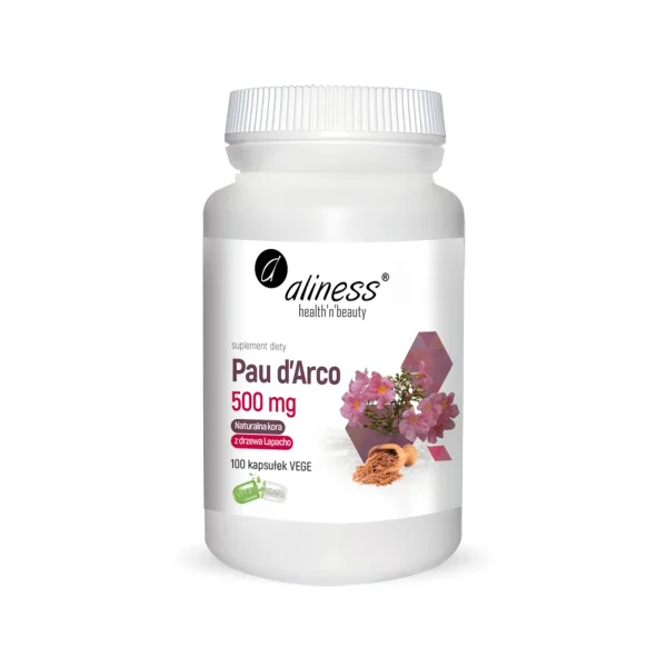 Aliness Pau d’Arco 500 mg, kora Lapacho, 100 kapsułek