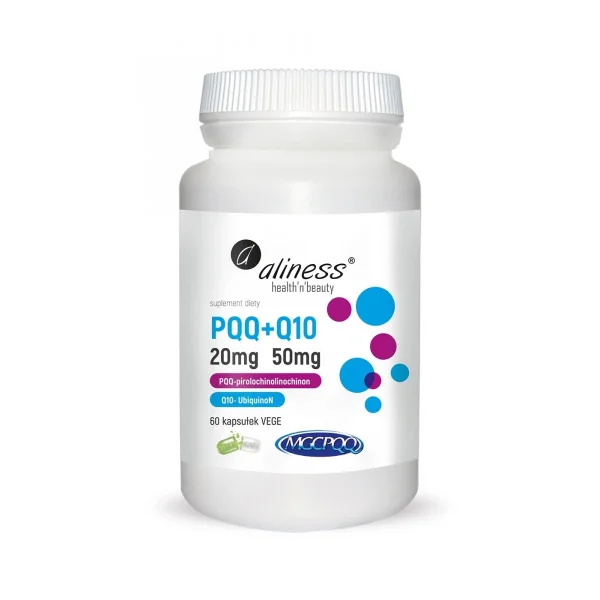 Aliness PQQ 20 mg +  Koenazym Q10, 50 mg, 60 kapsułek