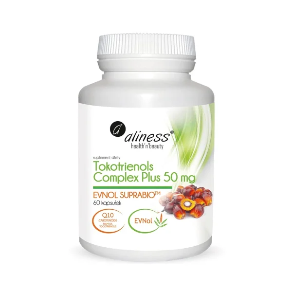 Aliness Tokotrienols Complex Plus 50 mg, witamina E, 60 kapsułek