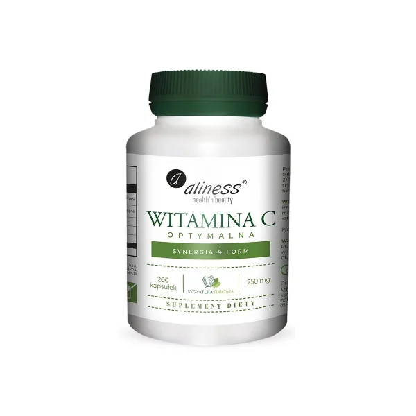 Aliness Witamina C optymalna 250 mg, 200 kapsułek