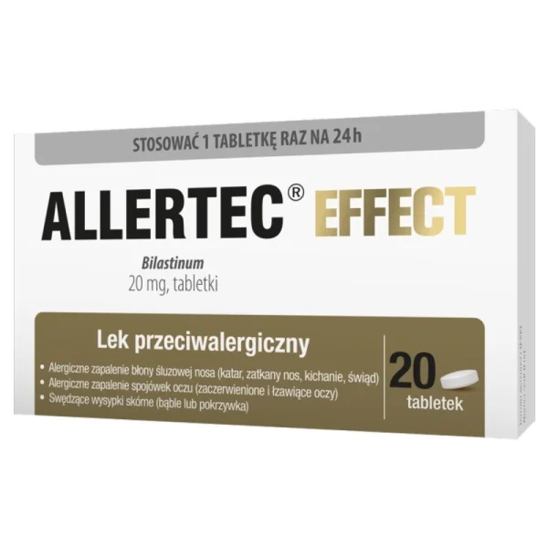 Allertec Effect 20 mg, 20 tabletek