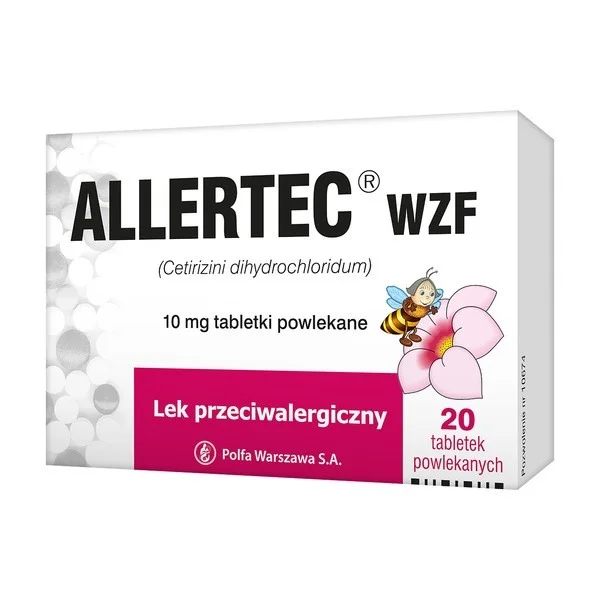 Allertec WZF 10 mg, 20 tabletek powlekanych