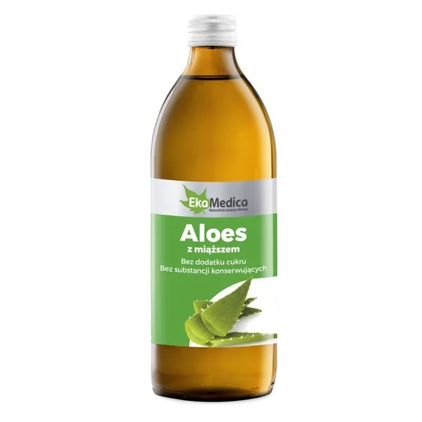 EkaMedica Aloes z miąższem, sok, 500 ml
