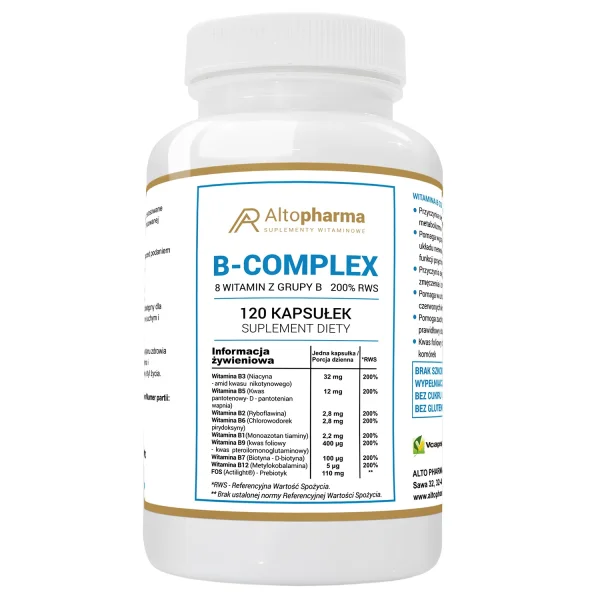 AltoPharma B-Complex, 200% RWS, 120 kapsułek