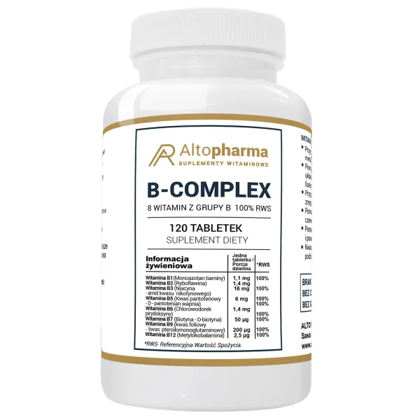 AltoPharma B-Complex, 100% RWS, 120 tabletek