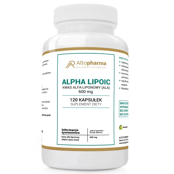 AltoPharma Kwas Alfa Liponowy ALA 600 mg, 120 kapsułek