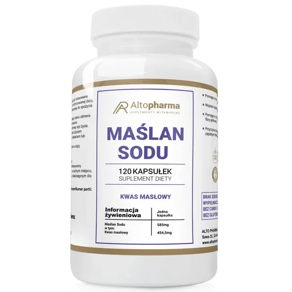 Altopharma Maślan Sodu, 120 kapsułek