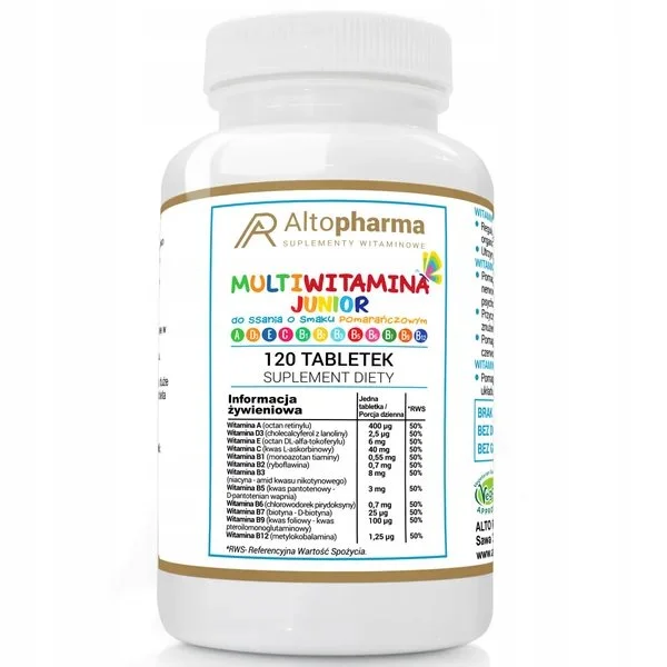 Altopharma Multiwitamina Junior, 120 tabletek do ssania